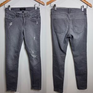 Banana Republic Skinny Fit Gray Distressed Women’s Jeans (Sz 25)